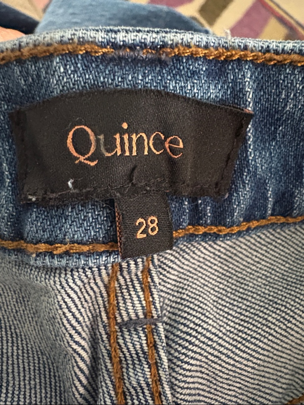 Quince Bella Stretch Wide Leg Jeans Atlantic Blue High Rise Size 28 - Picture 8 of 12